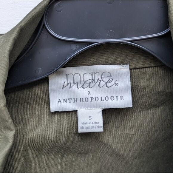 Anthropologie Mare Mare Puff Sleeve Green Utility Jacket, Size S - Picture 3 of 6